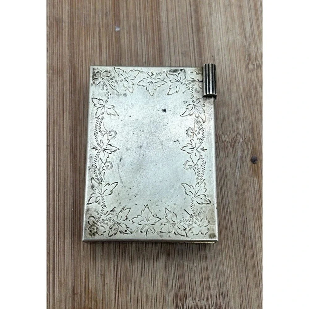 Vintage  1950s VOLUPTE‎ Lip-Lock Powder Compact Tandem Lipstick Brass